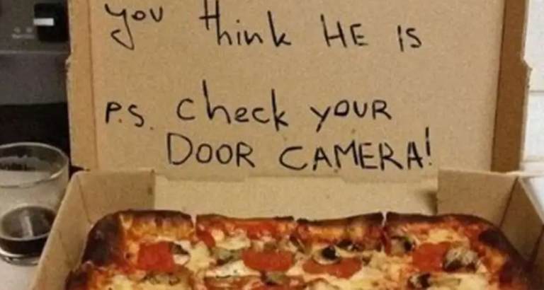 The delivery guy left a message for me on A….