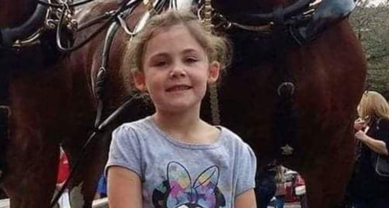 Dad Snaps A Photo Of His Daughter In Front Of Giant Horse, Looks Closer And Can’t Stop Laughing
