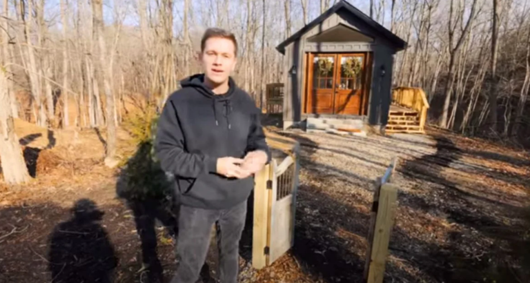 Man gives tour of 450-sq-foot cabin that looks simple on the outside but is ‘magical’ inside