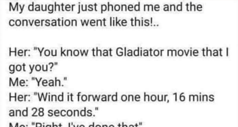 My Daughter’s Movie Request