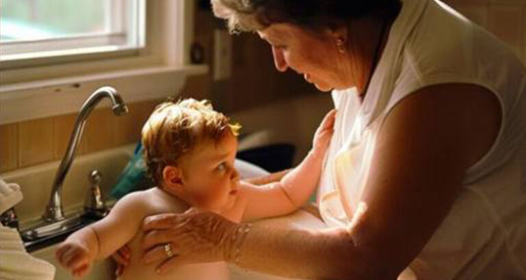 I was HORRIFIED to see my MIL bathing my son in a sink, WHERE WE WASH THE DISHES
