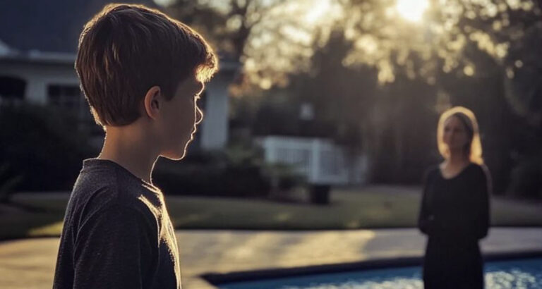 My Neighbor’s Young Son Came Over to Swim in Our Pool – The Moment He Removed His Shirt and Revealed His Back, I Was Utterly Astounded