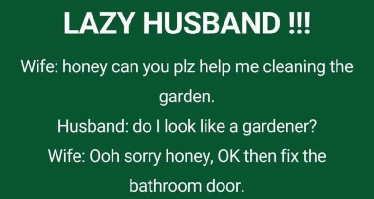 The Lazy Husband! (Hilarious Story)… Read it Here!