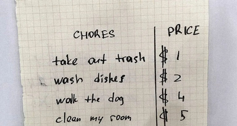 Spoiled Son Demands Money For Doing His Chores