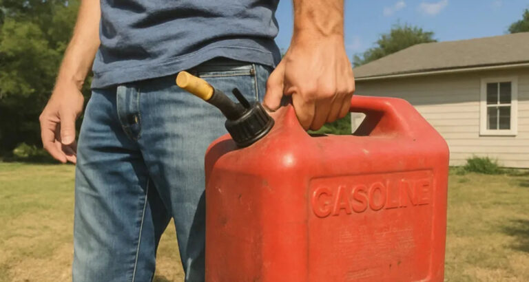 My Husband Said He Was Driving to His Childhood Friend’s Funeral – But Then I Found Him Behind Our Country House, Dousing Something in Gasoline