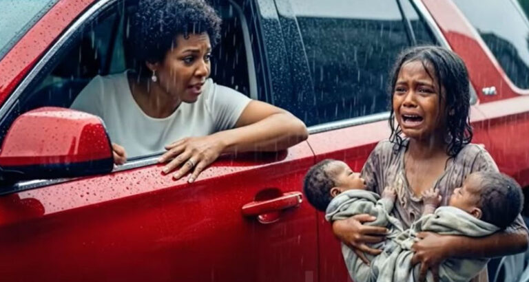 Mysterious Woman Sees a Little Girl Begging With Twins…What Happened Next Will Make You Cry